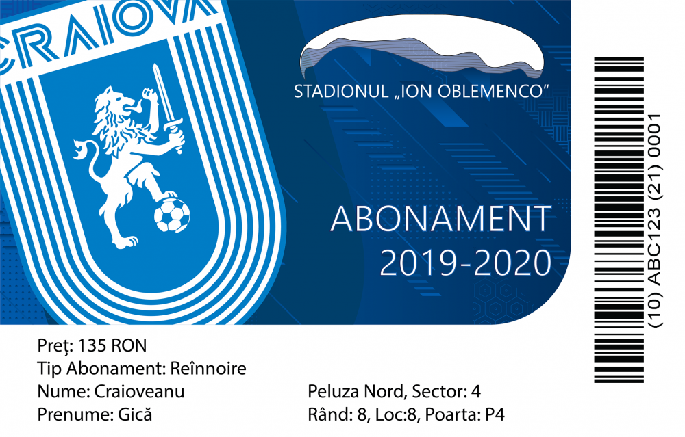 PREȚURILE ABONAMENTELOR PENTRU SEZONUL 2019 - 2020
