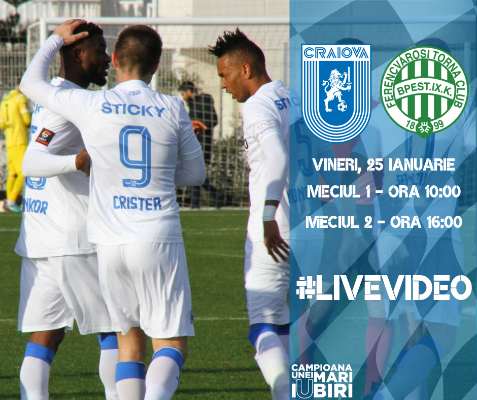 #LIVE: Universitatea Craiova - Ferencvaros 1 - 1 (meciul I)