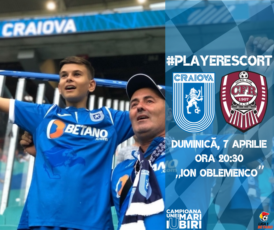 #PlayerEscort la derby-ul campionatului cu CFR Cluj