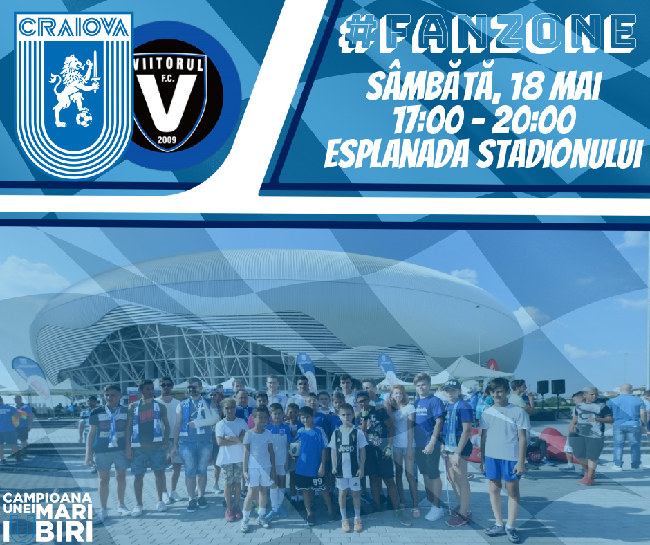 #FanZone pe esplanadă înaintea meciului cu FC Viitorul