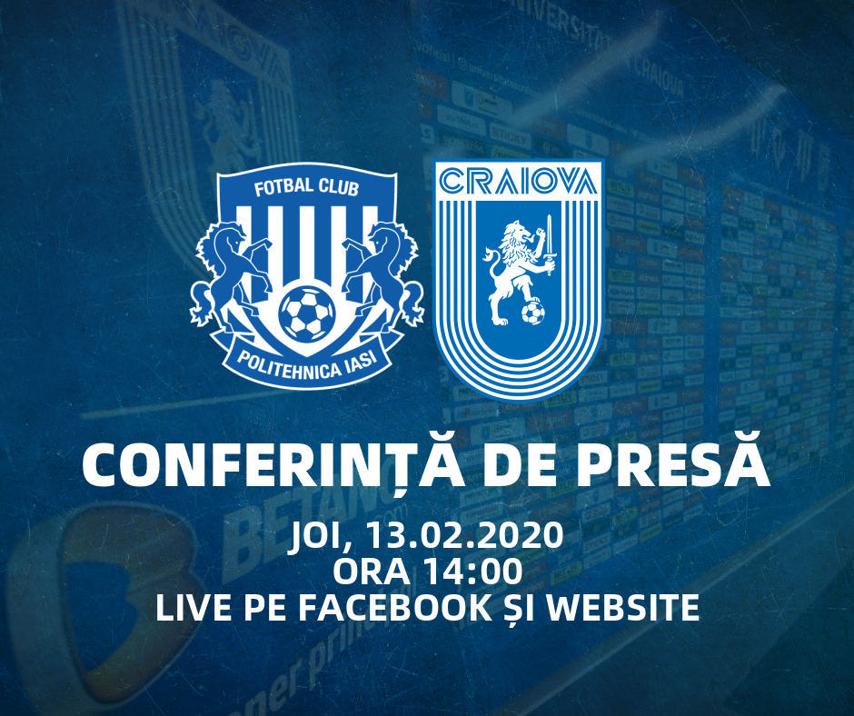 #LIVE: Conferința de presă premergătoare meciului cu Politehnica Iași