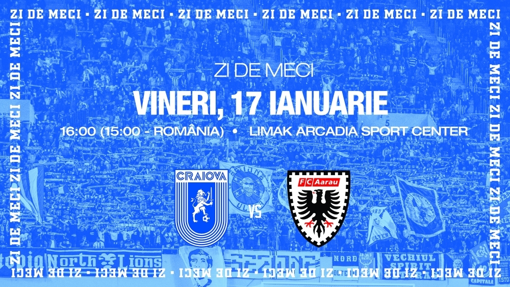 #LIVE: Universitatea Craiova - FC Aarau