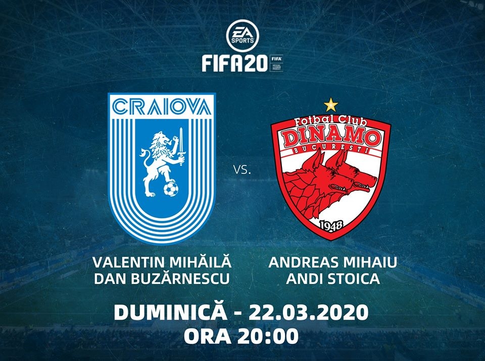 #LIVE: Universitatea Craiova - Dinamo București (FIFA 20)