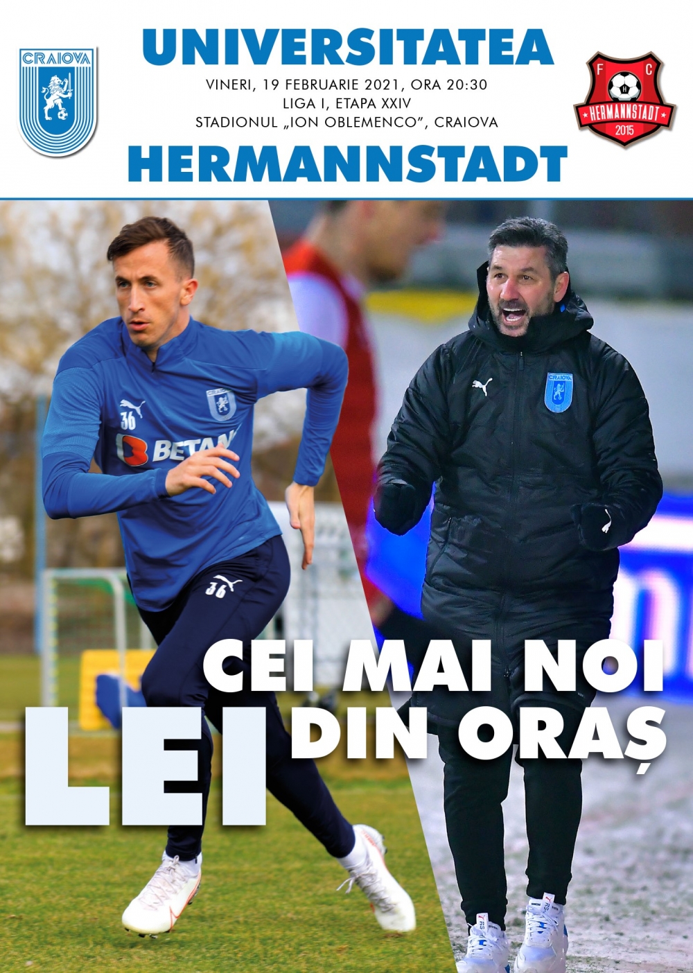 Programul de meci cu Hermannstadt, în format digital