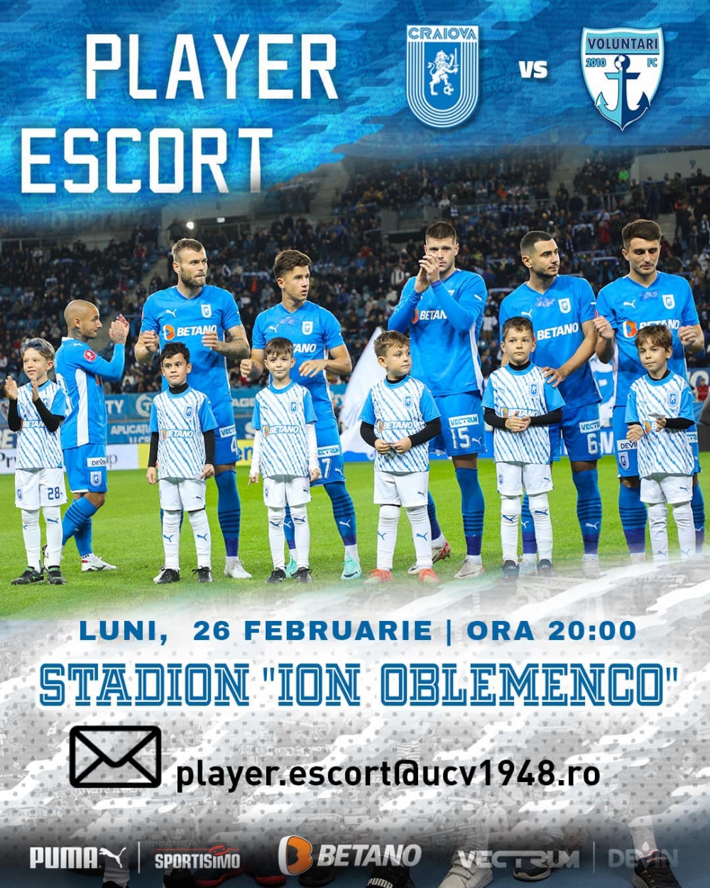 PLAYER - ESCORT | Universitatea Craiova - FC Voluntari