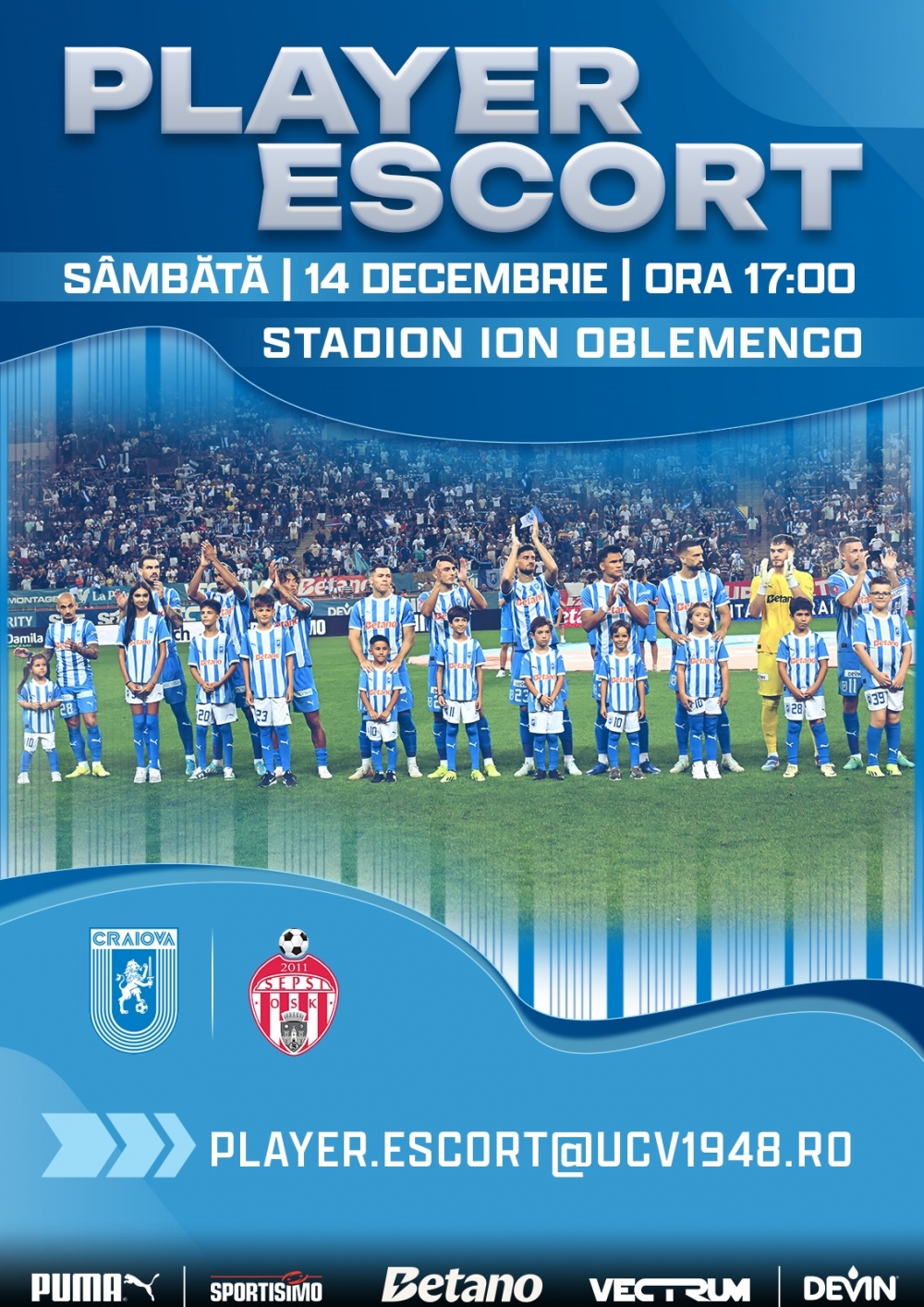 Player Escort la meciul cu Sepsi OSK