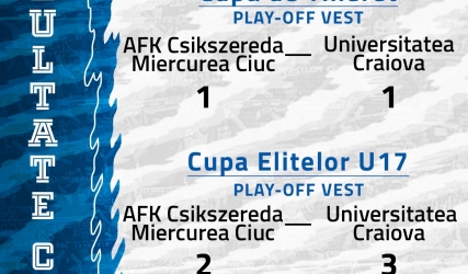 Universitatea Craiova se califică în semifinalele Ligiii de Tineret și Ligii Elitelor U-17