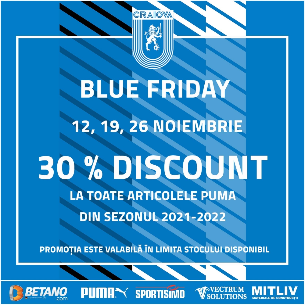 Blue Friday revine în Bănie cu discount de 30%