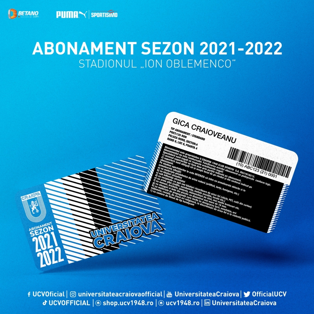 Politica de ticketing în sezonul 2021-2022