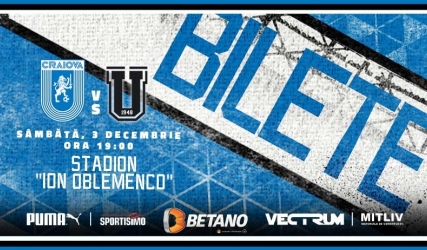 S-au pus în vânzare biletele pentru meciul cu FCU 