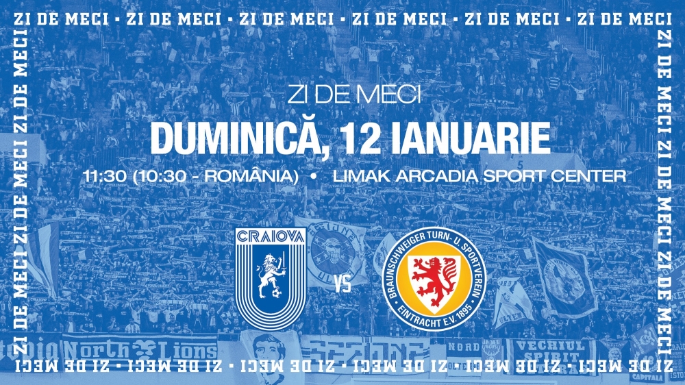 #LIVE: Universitatea Craiova - Eintracht Braunschweig