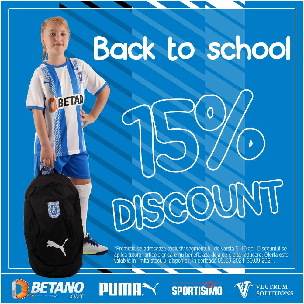 Back to school cu discount de 15%