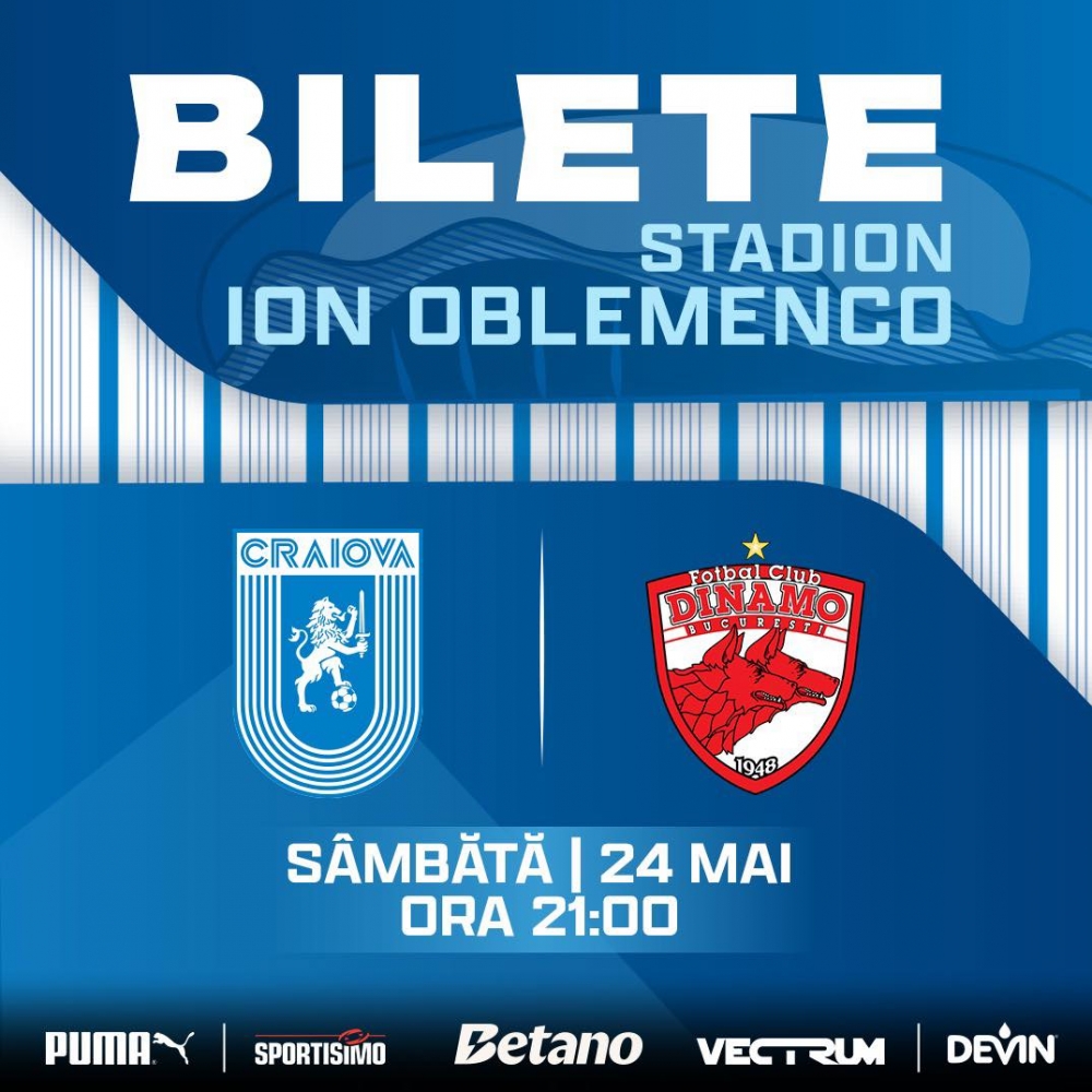 Bilete pentru meciul cu Dinamo București