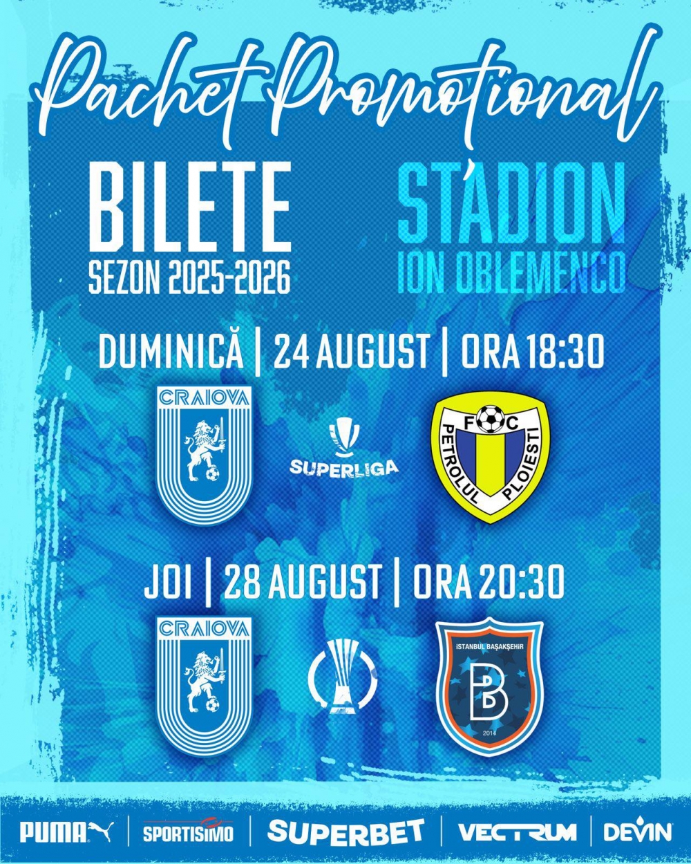 BILETE LA PACHET | Petrolul Ploiești & Istanbul Başakşehir 
