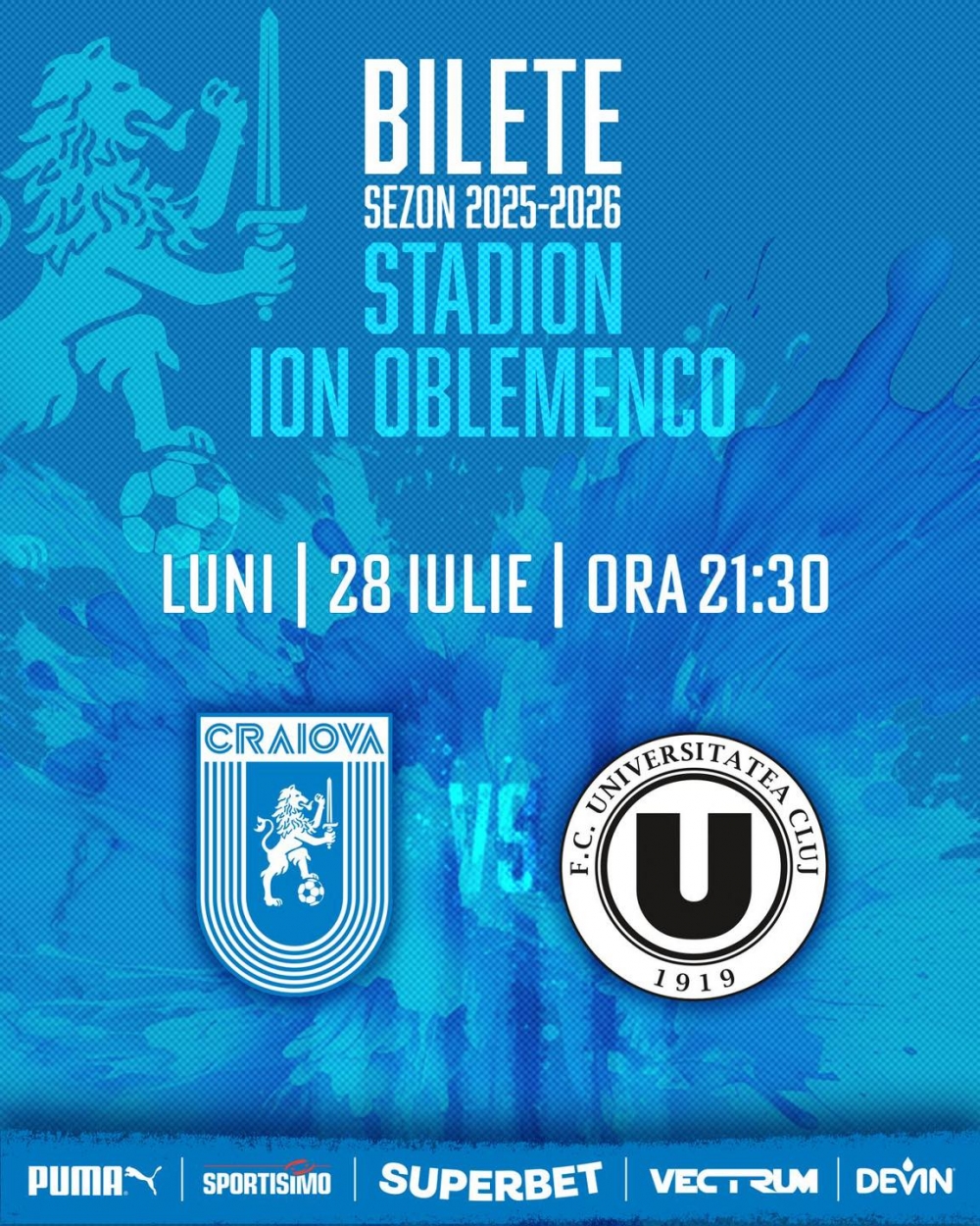 Bilete pentru derby-ul studențesc cu U Cluj! Cât costă