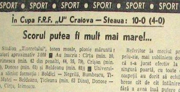 40 de ani de la Craiova - Steaua 10 - 0