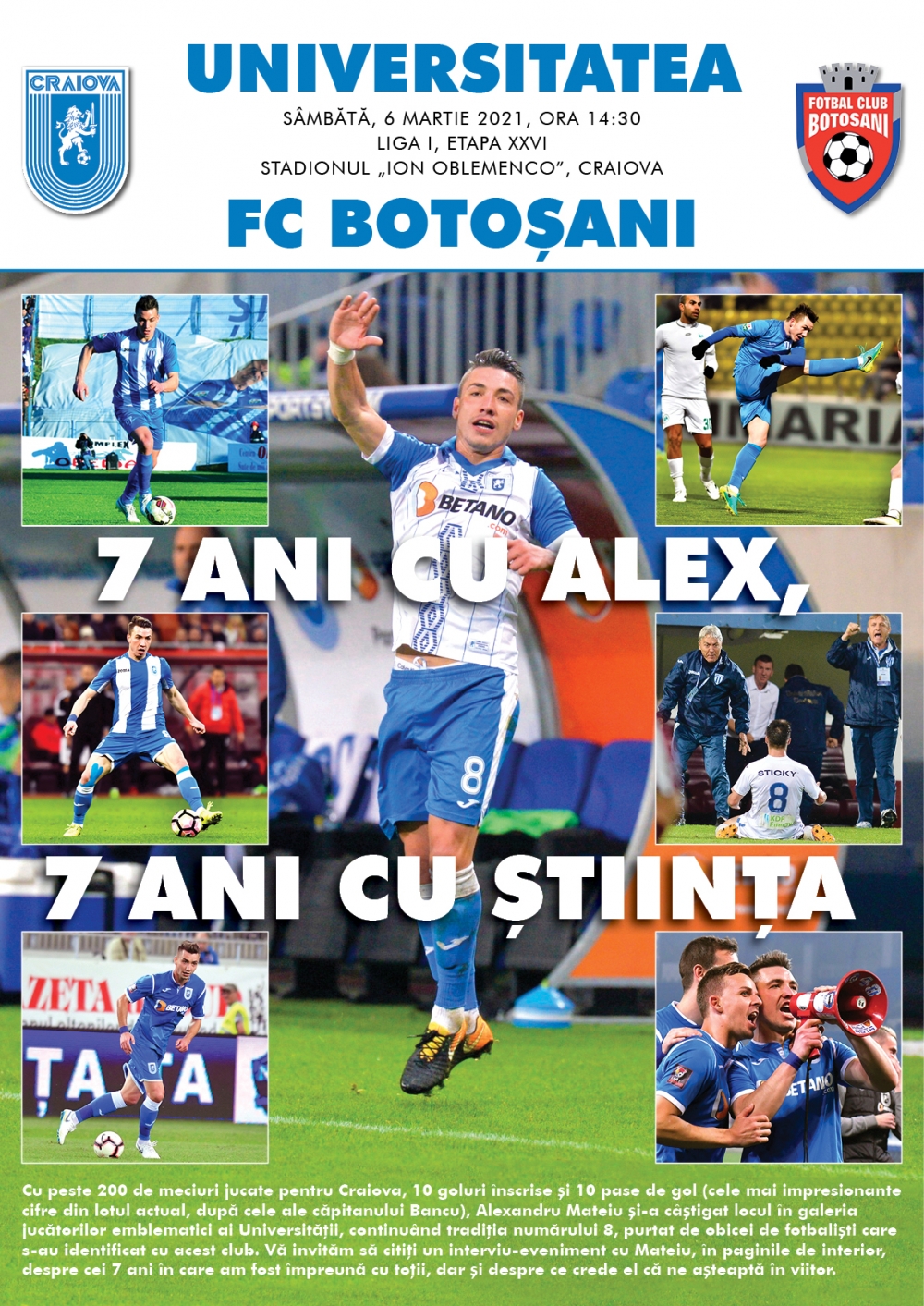 Programul de meci cu Botoșani, în format digital 