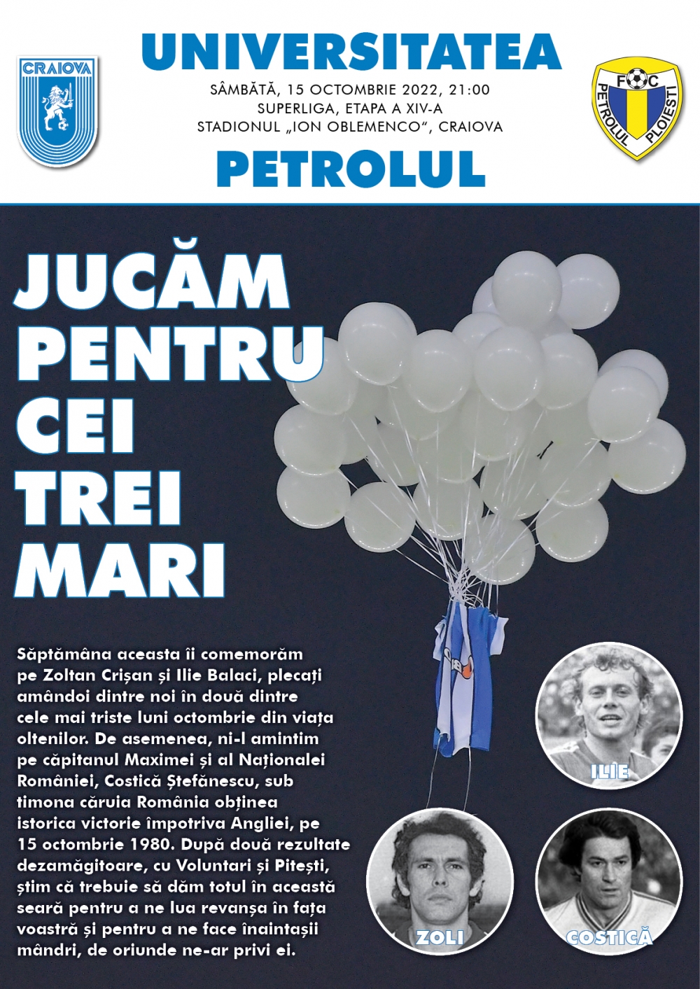 Programul de meci cu Petrolul, în format digital