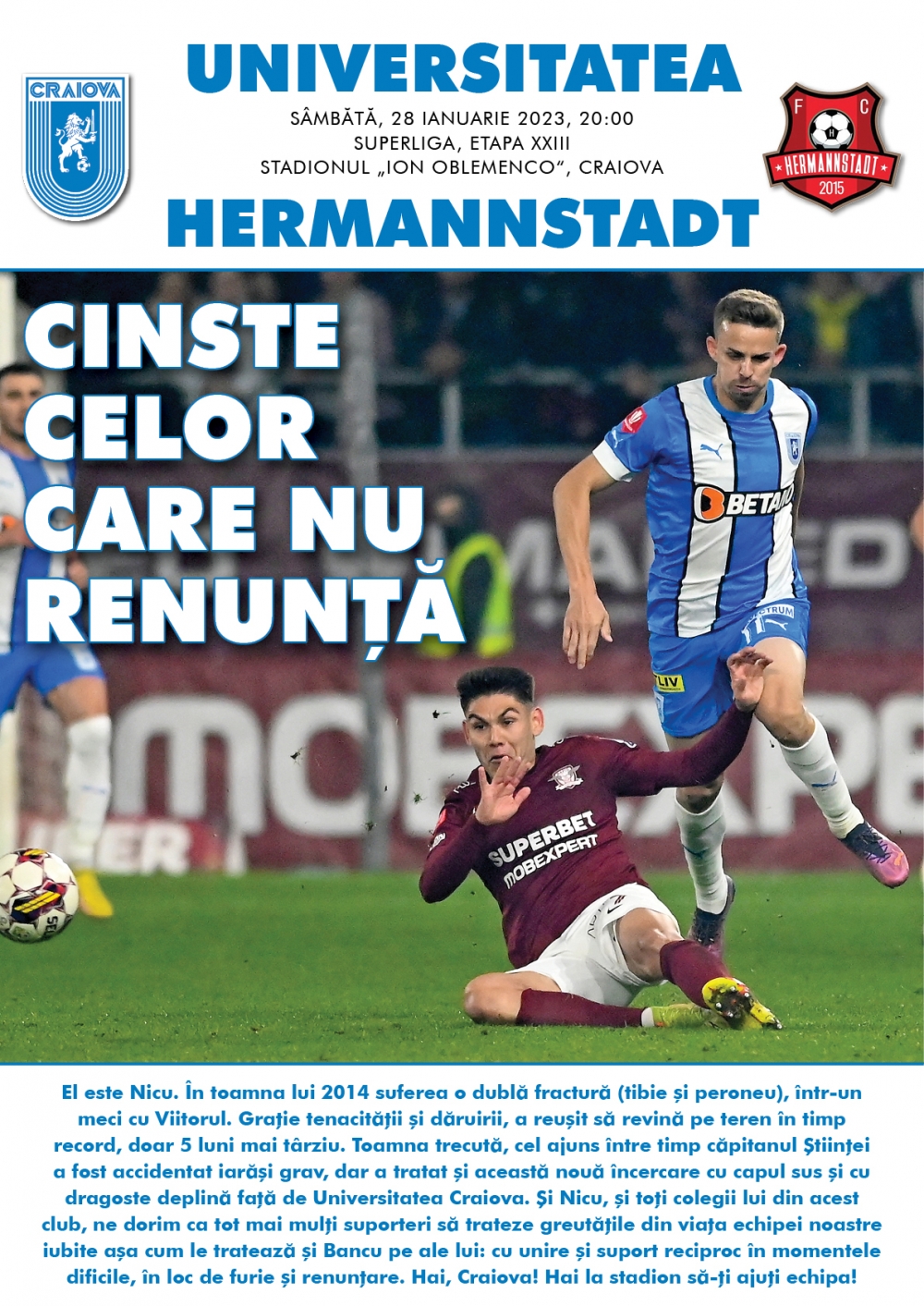 FC Hermannstadt - FC UNIVERSITATEA Cluj - 28 feb 2023